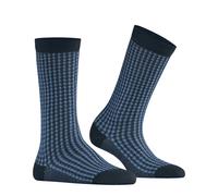 Burlington Women's Pepita W So Wool Patterned 1 Pair Socks, Blue Marine 6120, 3.5-7
