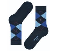 Burlington Women's Socks Queen 6133 Cotton Patterned Blue Marine 3.5-7 (1 Pair)