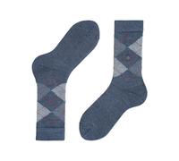 Burlington Women's Whitby W So Warm Soft Patterned 1 Pair Socks, Blue Deep 6222, 3.5-7