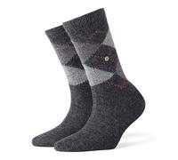 Burlington Women's Whitby W So Warm Soft Patterned 1 Pair Socks, Grey Anthracite Mouline 3087, 3.5-7