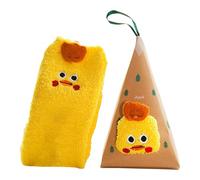 Womens Socks - Cozy Coral Fleece Socks - Funny Winter Warm Socks for Women, Ideal for Christmas, Yellow Chicken, 1-10