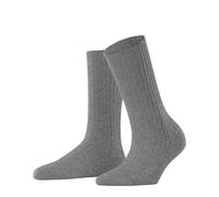 FALKE Women's Cosy Wool Boot W So Viscose Cashmere Plain Socks 1 Pair, Grey Light Melange 3390, 5.5-8