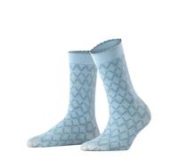 FALKE Women's Ice Dune 60 DEN W So Semi Opaque Patterned Socks 1 Pair, Blue Monument 6592, 2.5-5