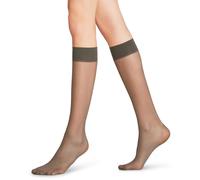 FALKE Women's Matt Deluxe 20 DEN W Kh Sheer Plain Knee-High Socks 1 Pair, Grey Carbon 3275, 2.5-5