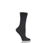 FALKE Women's Sensitive Berlin W So Wool Cotton With Soft Tops 1 Pair Socks, Grey Anthracite Melange 3085, 5.5-8