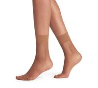 FALKE Women's Shelina 12 DEN W So Ultra-Sheer Plain Socks 1 Pair, Brown Hazel 5187, 5.5-8