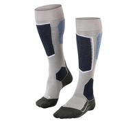 FALKE Women's SK6 Pro W Kh Wool Lyocell Functional Yarn Warm Thin 1 Pair Skiing Socks, Grey Mid Melange 3539, 7-8