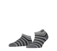 FALKE Women's Smart Stripe W Sn Cotton Low-Cut Patterned 1 Pair Trainer Socks, Grey Hematite 3240, 5.5-8