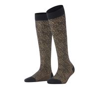 FALKE Women's Snow Glitter W Kh Wool Long Patterned Knee-High Socks 1 Pair, Black 3000, 2.5-5