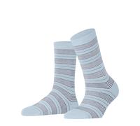 FALKE Women's Stripe Uniform W So Cotton Patterned Socks 1 Pair, Blue Light 6594, 5.5-8