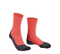 FALKE Women's TK2 Explore W So Wool Thick Anti-Blister 1 Pair Hiking Socks, Orange Coral 8017, 7-8