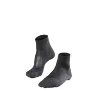 FALKE Women's TK2 Explore Cool Short W Sso Lyocell Functional Yarn Thick Anti-Blister 1 Pair Hiking Socks, Grey Asphalt Melange 3180, 2.5-3.5