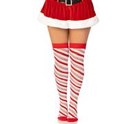 Women's socks Leg Avenue Candy Cane Lurex Blanc TU