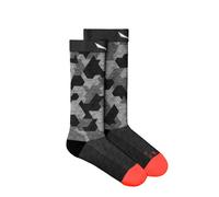 Salewa Pedroc Camu AM Crew Socks Black Grey Women - 42-44