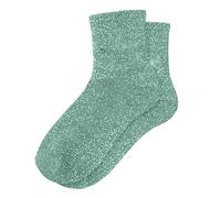 Women's Socks Sparkly Solid Color Ankle Socks Ladies Soft Stretch Fit Carnival Christmas Sock Novelty Glitter Carnival Dance Cocktail Party Accessories (Mint Green, One Size)