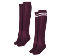 Urban Classics Women's Ladies College Socks 2-Pack, Burgundy, 35-38