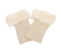 Womens Socks Warm Breathable Cotton Knitting Soft Boot Socks Pairs Boot Womens Winter Cuffs Topper Leg 2 Plush Knit Socks Thermal Socks Breathable Gifts for Women Stretchy (Beige, One Size)