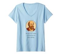 Womens Socrates Said Only True Wisdom is Knowing You Know Nothing V-Neck T-Shirt