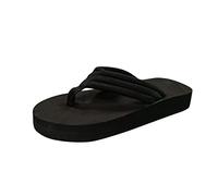 Women's Soft Beach Flip Flops Summer Flip Flops Thick Sole Slippers Soft Sandals Plain Bath Slippers Pool Beach Slippers Swimming Summer Shoes, black, 6 UK