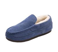 Women's Soft Curly Comfy Full Slippers Memory Foam Lightweight House Shoes Cozy Warm Loafer with Polar Fleece Lining Comfortable Winter House Slilent Shoes (b-Blue, 7.5)