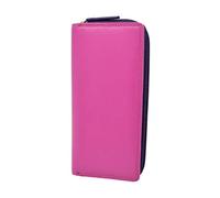 Womens Soft Leather Purse Envelope Clutch Style Notecase Card Holder Calgary (Berry Multi)