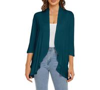 Women'S Soft Long Sleeve Waterfall Cardigans Uk Beach Cover Ups For Women Uk Lightweight-Draped Open Front Cardigan Dusters Coat Soft Comfort Thin Jackets For Women Uk Trendy Fit Bolero Shrugs Summer