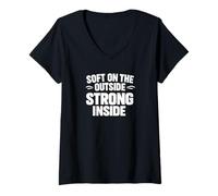 Women's Soft on The Outside, Strong Inside V-Neck T-Shirt