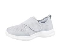 Womens Soft Orthopedic Shoes Breathable Woven Walking On Shoes Foam Arch Support Hands In-Sneakers Sneaker Shoes Women 35-38, gray, 10 UK