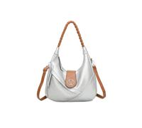 Women's Soft PU Leather Double Compartment Tote Shoulder Bag Lighweight Shopper with Long Strap