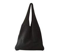 Women's Soft Shoulder Bag, Handbags for Women - Crochet Large Capacity Bright Color Exquisite Craftsmanship Vintage Hollow Out Handbag Tote Bag for Outdoor Black