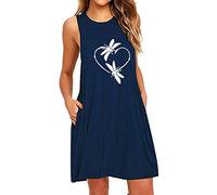 Womens Soft Sleeveless Nightdress U-Neck Negligee Classic Style Nightgown Comfy Loose Sexy Nighties Ladies Summer Loungewear Fashion Jersey Cotton Sleepwear Ladies Sexy V Neck Negligee Nightwear 6xl