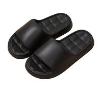 Women's Soft Slippers, Non-Slip Slippers, Bath Slippers, Clouds, Lightweight Slippers, Shower Shoes, Indoor Slippers, Shower Slippers, Summer Slippers, Household Shoes, black, 10 UK