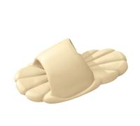 Women's Soft Sole Non-Slip Bathing Shoes Memory Foam Bath Slippers Cloud Slides Ultra Soft Cloud Shoes Silent Shower Shoes Lightweight Comfortable Bath Slippers, yellow, 4 UK