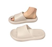 Women's Soft Sole Shoes Bathroom Slippers Non-Slip Summer Beach Sliders Comfortable Lightweight House Sandals Eva Flip Flops Casual Slides for Bathroom/Beach/Walking White