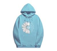 Womens Soft Sweatshirts Loose Comfy Oversized Fit Lady's Autumn Hoodie Butterfly Print Drawstring Hoodie Fashion Plus Size Hoodie Trendy Hoodies (Light Blue, XXXL)