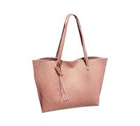 Women'S Soft Tote Shoulder Bag From Big Capacity Tassel Handbag High Capacity Pu Tassel Shoulder Bag For Women'S Crossbody Bag Water Bottle Tote (RD2, One Size)