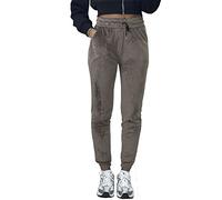 Women's Soft Touch Velour Lounge-WEAR Velvet Workout Bottoms - Black, Charcoal Grey, Mocha, Khaki, Wine, Navy - Size S/M - L/XL (as8, Alpha, l, x_l, Regular, Regular, Mocha, Relaxed)