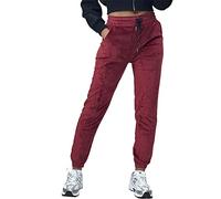 Women's Soft Touch Velour Lounge-WEAR Velvet Workout Bottoms - Black, Charcoal Grey, Mocha, Khaki, Wine, Navy - Size S/M - L/XL (as8, Alpha, l, x_l, Regular, Regular, Wine, Relaxed)