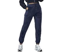 Women's Soft Touch Velour Lounge-WEAR Velvet Workout Bottoms - Black, Charcoal Grey, Mocha, Khaki, Wine, Navy - Size S/M - L/XL (as8, Alpha, l, x_l, Regular, Regular, Navy, Relaxed)