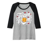 Womens Softball Team Mom Cute Fastpitch Mother Women's Raglan Baseball Tee