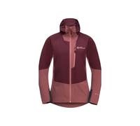 Women's softshell jacket JACK WOLSKIN ALPSPITZE HOODY (Dark Maroon)