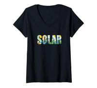 Women's Solar Renewable Energy Enthusiast V-Neck T-Shirt