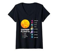 Womens Solar System Dwarf Planets Space Astronaut Kids Men Women V-Neck T-Shirt