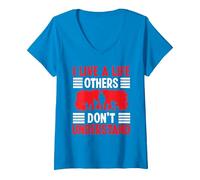 Women's Soldier Others Dont Understand Military Full us Soldier Gear V-Neck T-Shirt, Sapphire Blue, Large