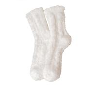 Women's Solid Color Carpet Plush Socks Winter Cute Thickened Floor Sleeping Plush Socks Name Brand Socks Men (White, One Size)