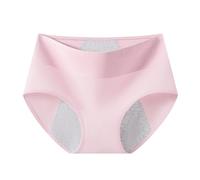 Women's Solid Color Daily Period Leak-Proof Underwear | Anti-Side Leakage Protection | 1-Piece | Multiple Colors Sizes The seamless design and stretchy waistband ensure a snug Pink