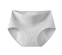 Women's Solid Color Daily Period Leak-Proof Underwear | Anti-Side Leakage Protection | 1-Piece | Multiple Colors Sizes The seamless design and stretchy waistband ensure a snug Dark Gray