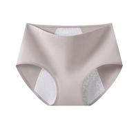 Women's Solid Color Daily Period Leak-Proof Underwear | Anti-Side Leakage Protection | 1-Piece | Multiple Colors Sizes The seamless design and stretchy waistband ensure a snug Grey