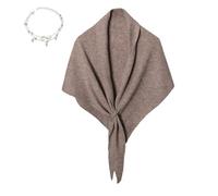 Women's Solid Color Shawl for All Seasons Cashmere, 2025 New Cardigan Sweater Scarf Shawl, Warm shawl Wraps for Women (Khaki)