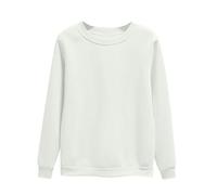 Women's Solid Color Sweatshirt Warehouse Clearance Ladies Oversized Jumpers Long Sleeve Pullover Round-Neck Sweater Basic Sweatshirts Casual Loose Fit Jumper Warm Cosy Blouses Indoor Outdoor Tops
